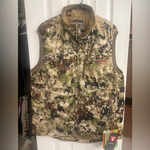 Sitka Men's kelvin aerolite vest - Camo Quilted Vest - Brown/Green